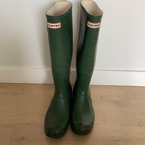 Hunter original tall wellies and fleece liners